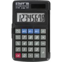 Карманный калькулятор STAFF STF-899 117х74мм, 8 разрядов, двойное питание, 250144