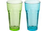 Стеклянный стакан Mallony 355 мл, цвета в ассортименте бирюзовый/зелёный 007278
