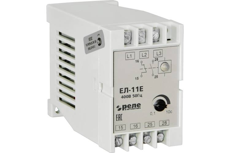 Реле контроля трехфазного напряжения Реле и Автоматика, ЕЛ-11Е 400В 50Гц A8222-77135143