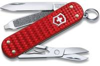 Нож-брелок Victorinox Classic SD Precious Alox Iconic Red, 58 мм, 5 функций, красный 0.6221.401G