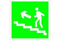 Знак Направление к эвакуационному выходу по лестнице налево вверх TDM 150х150мм SQ0817-0048