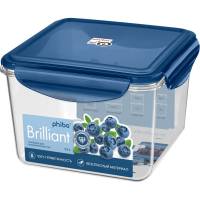 Герметичный контейнер для продуктов Phibo Brilliant квадратный, 1.7 л, синий 431199817