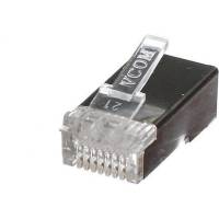 Коннектор VCOM RJ45, 8P8C, для FTP кабеля, 5 категория экранированный, 20 штук, VNA2230-1/20