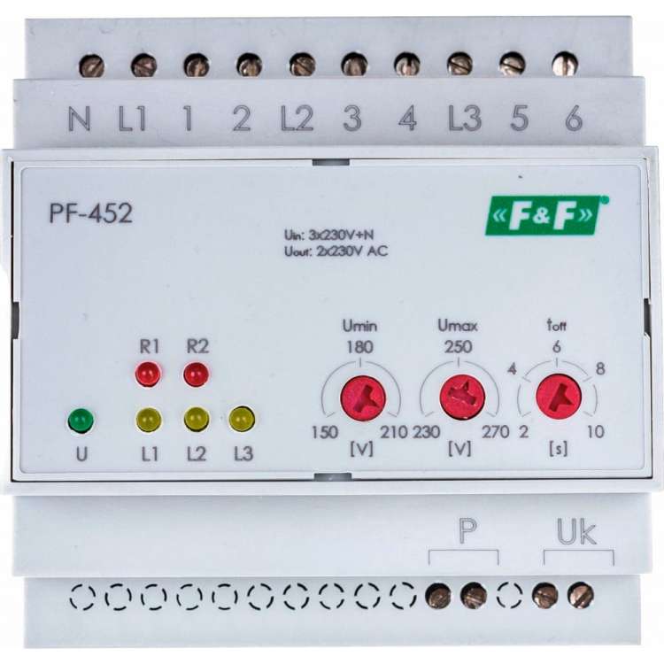 Автоматический переключатель фаз F&F PF-452 EA04.005.004