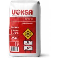 Противогололедный материал UOKSA Актив - 30 С, 1 кг, универсальный, пакет 1789