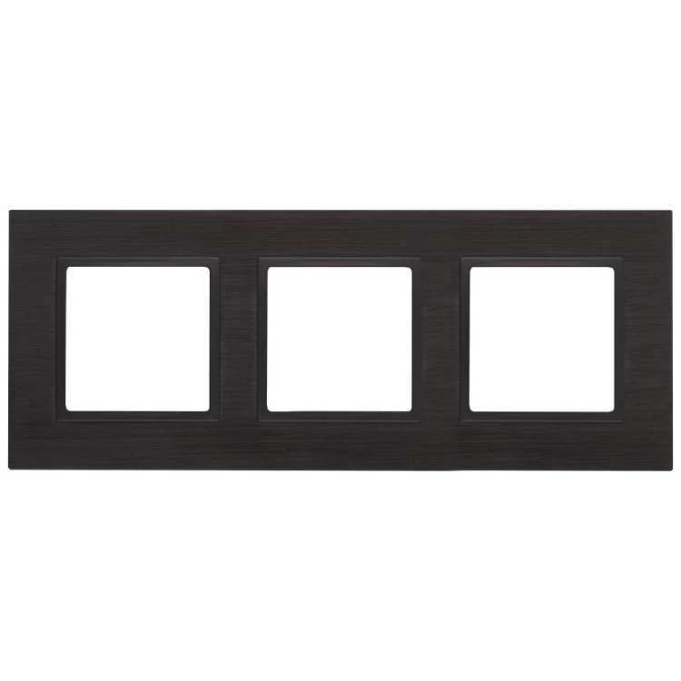 Рамка ЭРА 14-5203-05 на 3 поста, металл, Elegance, чёрный+антрацит Б0034555