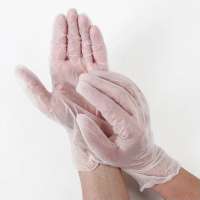 Виниловые одноразовые неопудренные нестерильные полимерные перчатки Saraya размер S, 100 шт, белый 53522