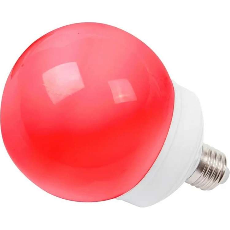 Светодиодная лампа-шар для украшения NEON-NIGHT диаметр 100 мм цоколь e27 12 LED 2Вт красная 405-132