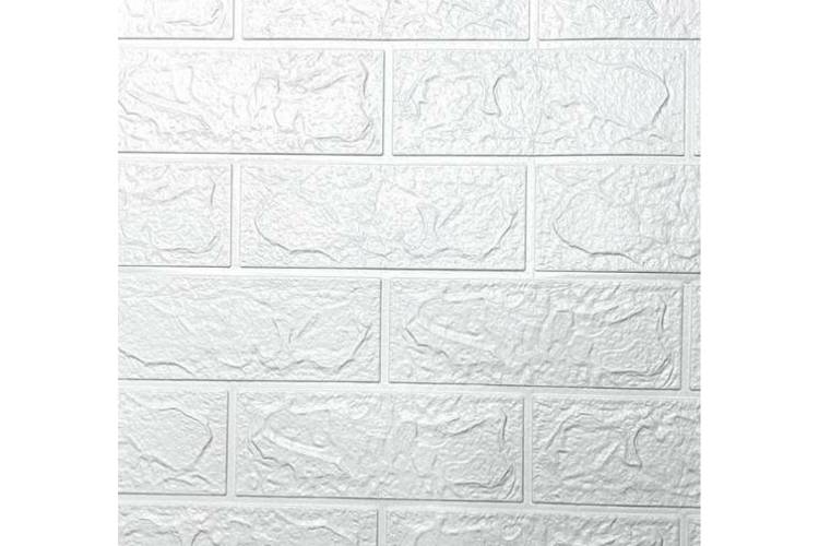 Самоклеящиеся мягкие 3D панели ООО Декор Трейдинг Кирпич классик (белый; 700x770x3 мм) 3DпанелиКирпичклассикбелый700х770х3мм