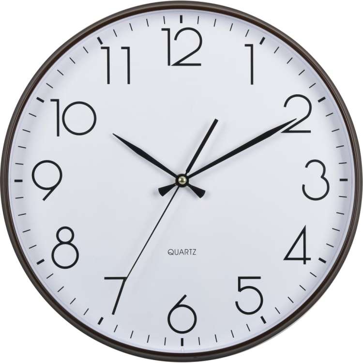 Круглые настенные часы Apeyron цвет графит, пластик, диаметр 36 см, бесшумные PL2207-345-2