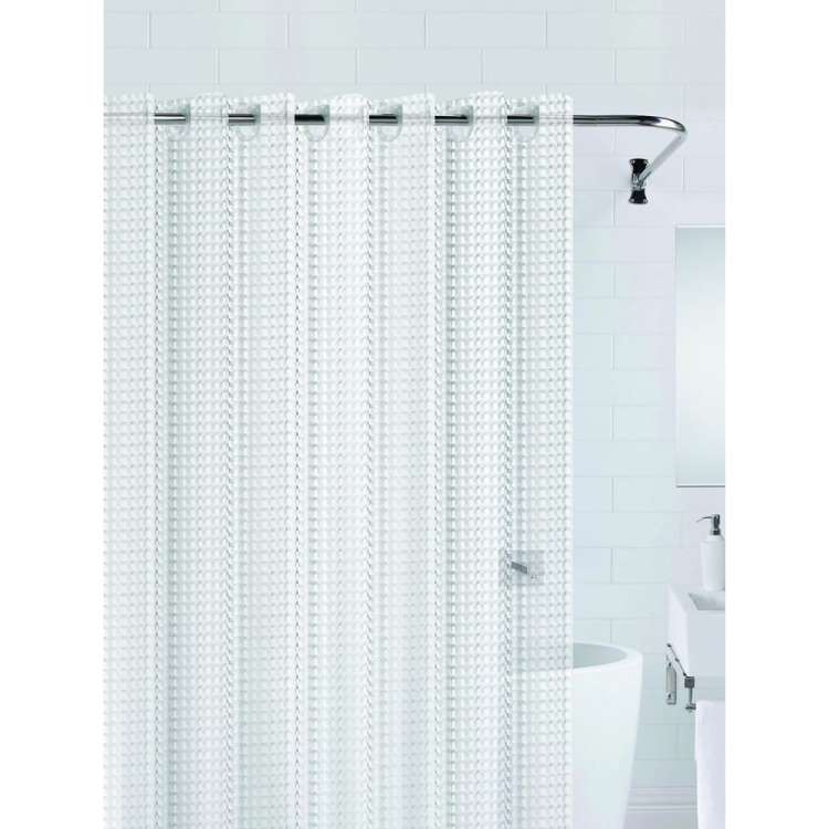 Штора для ванной комнаты Bath Plus 3D прозрачный, 180х200 NFD-3D-clear