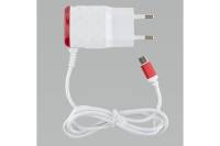 СЗУ Red Line 2 USB+MicroUSB модель NC-2.1ACB, 2.1A, красный УТ000023168