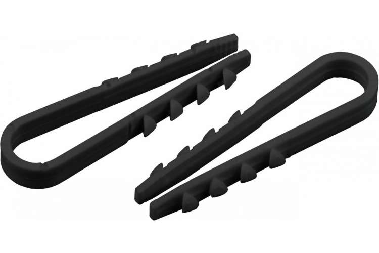Дюбель-хомут для круглого кабеля ЭРА 11-18 мм черный 100 шт 45/1350 Б0045085