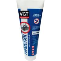 Акриловый герметик VGT мастика для внутренних и наружных работ санитарный прозрачный 0,25 кг туба 11608049