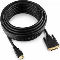 Кабель Cablexpert HDMI-DVI 19M/19M 10м singlelink черный, позолоченные разъемы, экран CC-HDMI-DVI-10MC