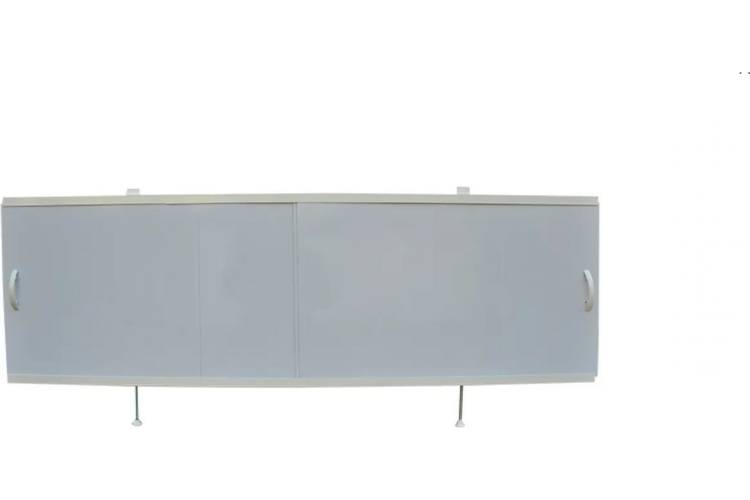 Экран под ванну Лидер из ПВХ панелей на алюминиевом каркасе белый 170 см