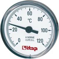 Термометр ITAP осевое подключение, 0-120 C, 1/2"x63 (8/88) 493B(1/2"x63)