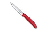 Нож для чистки овощей и фруктов Victorinox лезвие 10 см прямое, красный 6.7701
