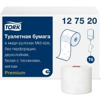 Туалетная бумага TORK Premium в компактных рулонах, мягкая, Т6, 27 рулонов 127520 21667