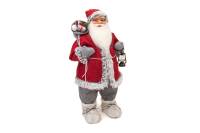 Фигурка Winter Glade Дед Мороз 80 см с фонарем, красный/серый M21