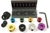 Набор стопорных колец Uniq tool 3; 4; 5; 6; 7; 8; 9; 10 мм, с линейкой UTJC-015