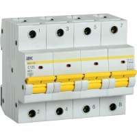 Автоматический выключатель IEK ВА47-150, 4Р, 125А, 15кА, характеристика C MVA50-4-125-C