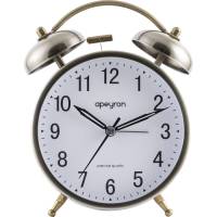 Часы-будильник Apeyron подсветка, бронза, металл, размер 15.2x11.5 см, бесшумные MLT2207-515-5