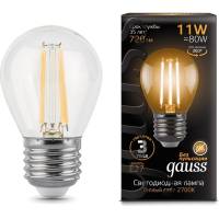 Лампа Gauss LED Filament Шар E27 11W 720lm 2700K 105802111