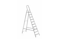 Алюминиевая лестница-стремянка Алюмет матовая, 10 ступеней Ам710