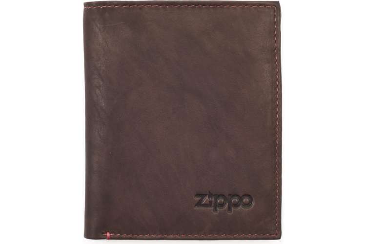 Портмоне Zippo натуральная кожа, коричневое, 10х1.5х12.3 см 2005122