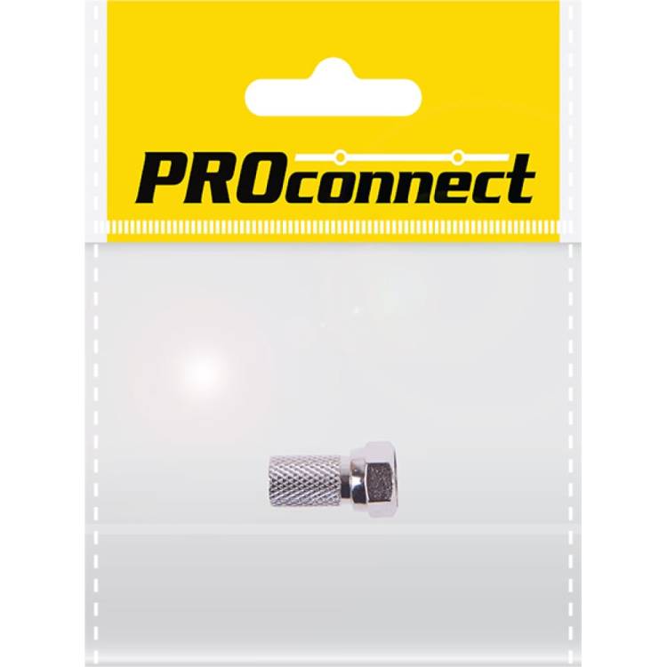 Антенный разъем на кабель PROCONNECT штекер F для кабеля SAT с резиновым уплотнителем 05-4005-4-7