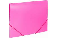 Папка BRAUBERG Office на резинках, розовая, до 300 листов, 500 мкм 228083