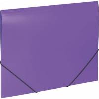 Папка BRAUBERG Office на резинках, фиолетовая, до 300 листов, 500 мкм 228081