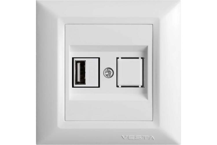 Розетка USB Vesta Electric Roma FRZ00050201BEL