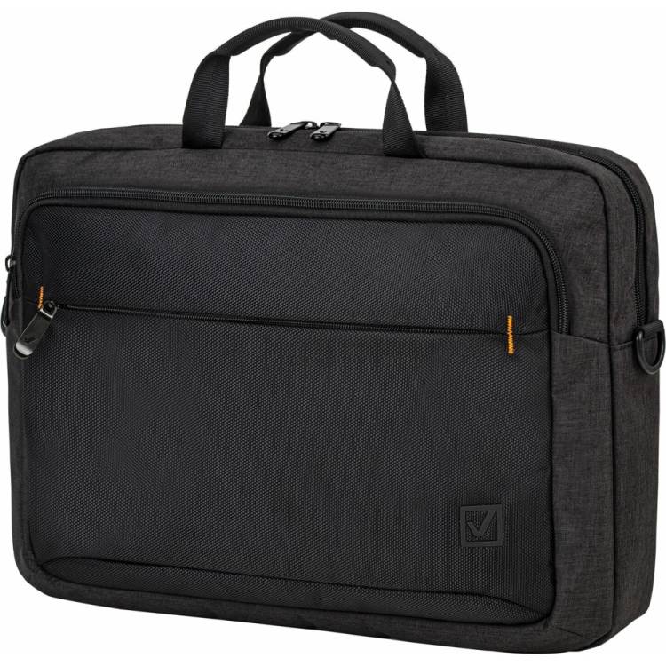 Сумка-портфель с отделением для ноутбука 15.6" BRAUBERG Pragmatic, серо-черная, 30x42x8 см 270827