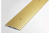Порог прямой алюминиевый ЛУКА (60 мм, 1,8 м, декоративный, порошковое покрытие, Золото) 00000002169