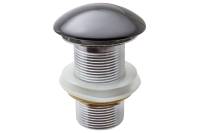 Донный клапан для умывальника MPF 1.1/4", клик-клак, без перелива, черная керамическая крышка ИС.110472