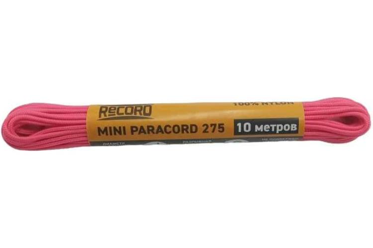Паракорд RECORD Моток 16пр ПА d=2.2мм, 10 м, неоново-розовый 4680253048163