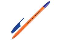 Ручка 50 шт в упаковке BRAUBERG шариковая X-333 Orange СИНЯЯ корпус оранжевый узел 07мм линия 035мм  142409