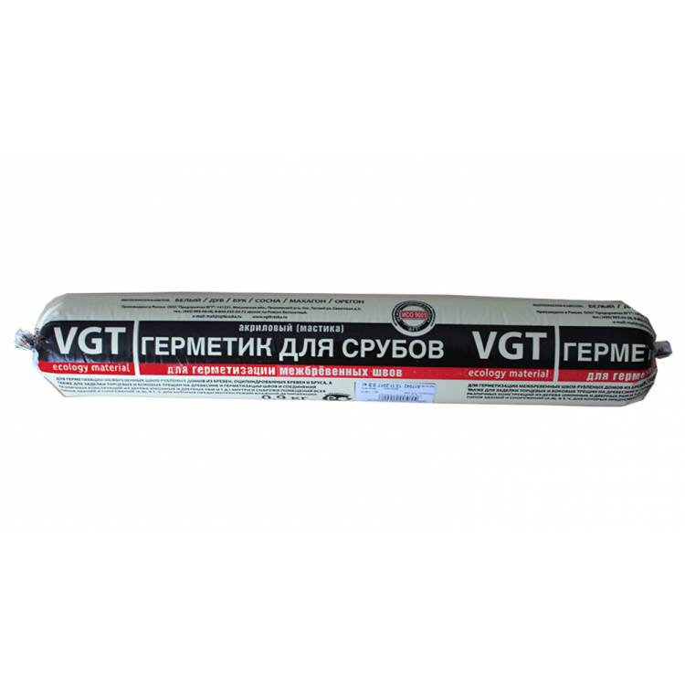 Акриловый герметик-мастика для срубов VGT белый 0,9л файл-пакет 8 11603381