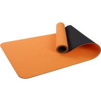Коврик для фитнеса и йоги Larsen TPE оранжевый/черный 4690222171464