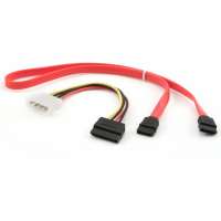 Комплект кабелей Cablexpert SATA интерфейсный 7pin/7pin и питания 4pin/15pin пакет CC-SATA